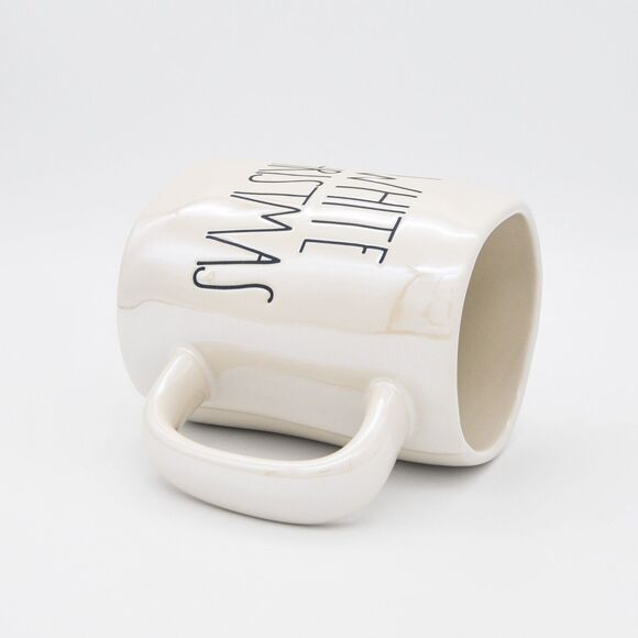 Rae Dunn White Christmas Mug, 16oz Iridescent Ceramic Coffee Cup, Holiday Gift - Picture 7 of 10